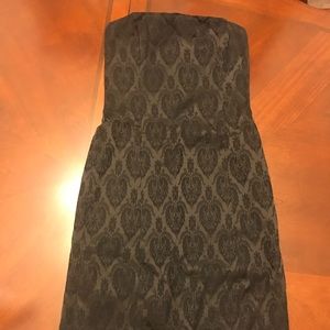 Flocked baroque damask sheath dress